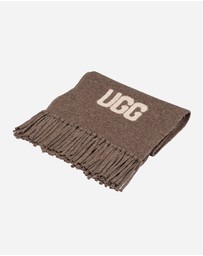 Ozwear Connection Uggs - Ugg Logo Cashmere Aus Wool Woven Scarf