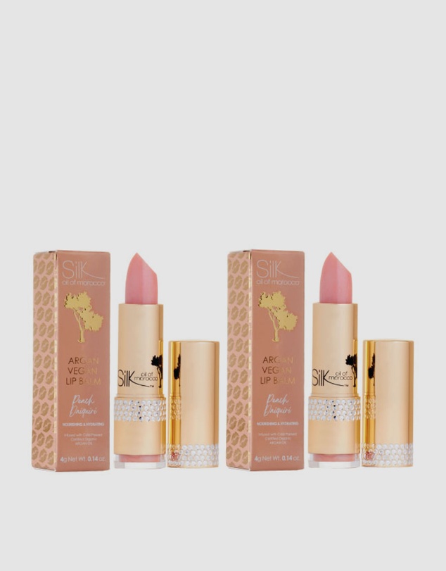 Silk Oil of Morocco - Argan Lip Balm - Duo Pack - Peach Daiquiri - Value Pack
