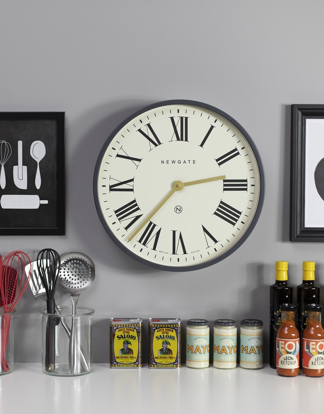 Newgate - Newgate Mr Butler Wall Clock Moonstone Grey