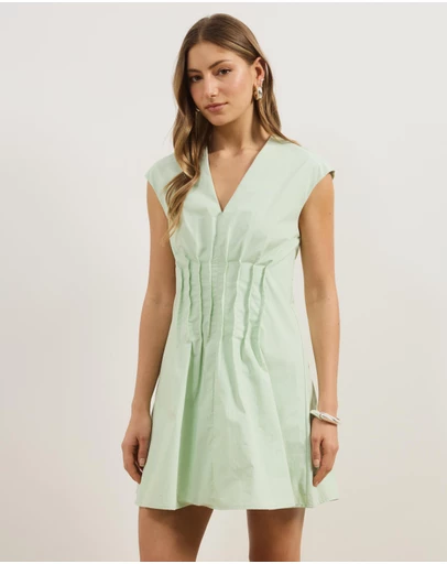 Atmos&Here - Cara Pintuck Mini Dress