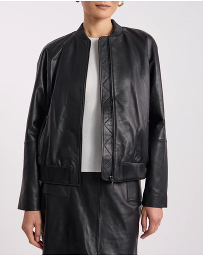 David Lawrence - Ellen Leather Bomber Jacket