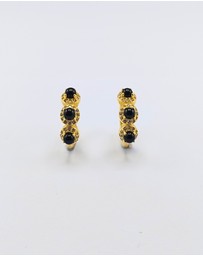Izoa - Leni Crystal Huggie Earrings