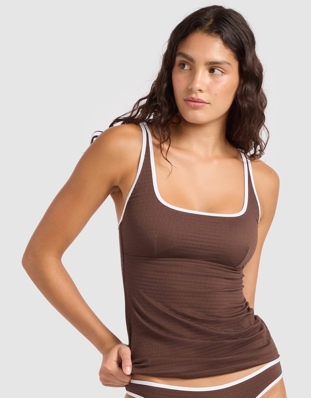 Seafolly - Beach Bound Square Neck Tankini Bikini Top