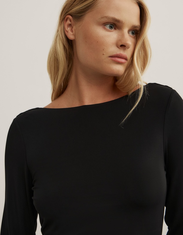 Witchery - Draped Back Long Sleeve Top