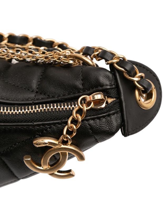 Pre-Loved by Azura Reborn - Pre-Loved Quilted Lambskin All About Chains Hobo