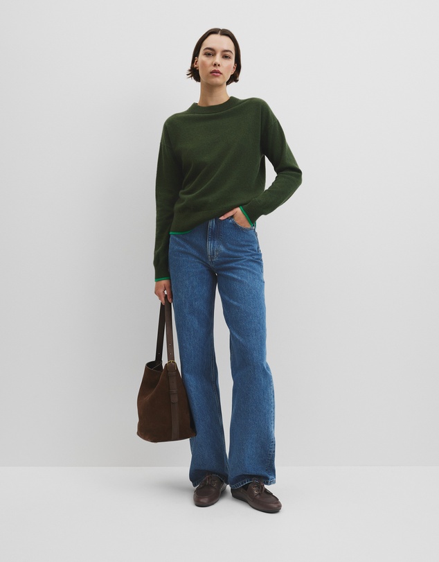 Country Road - Tipped Crew Neck Knit