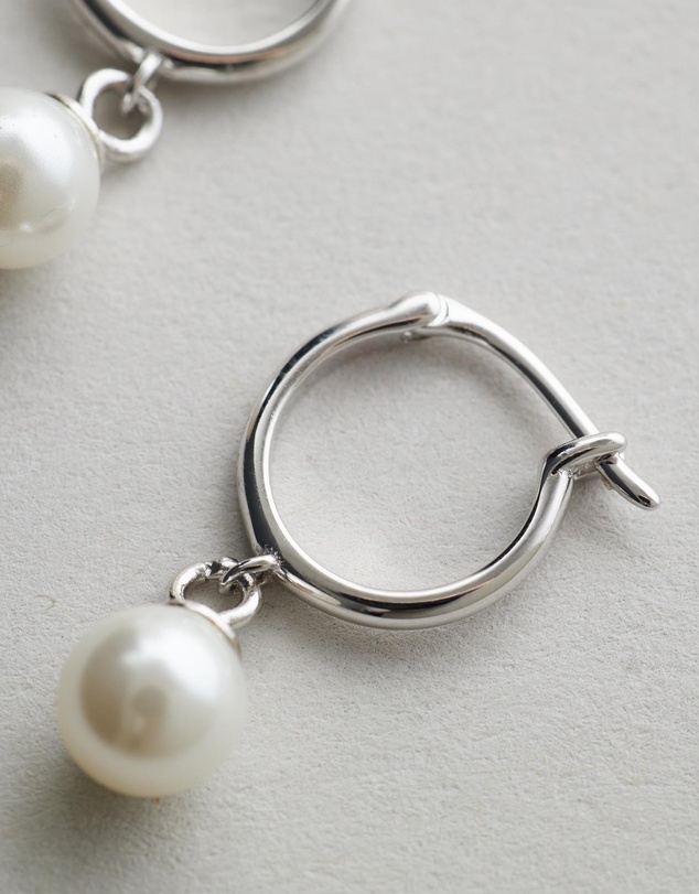 Moira Hughes - The White Label - Petite Pearl Hoops