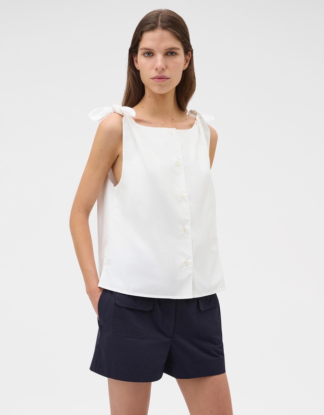 Oroton - Tie Shoulder Shell Top