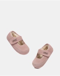 EVERAU - Australian Shepherd Ugg Millie Toddler Cow Suede Upper Loafer Oxfords Flats