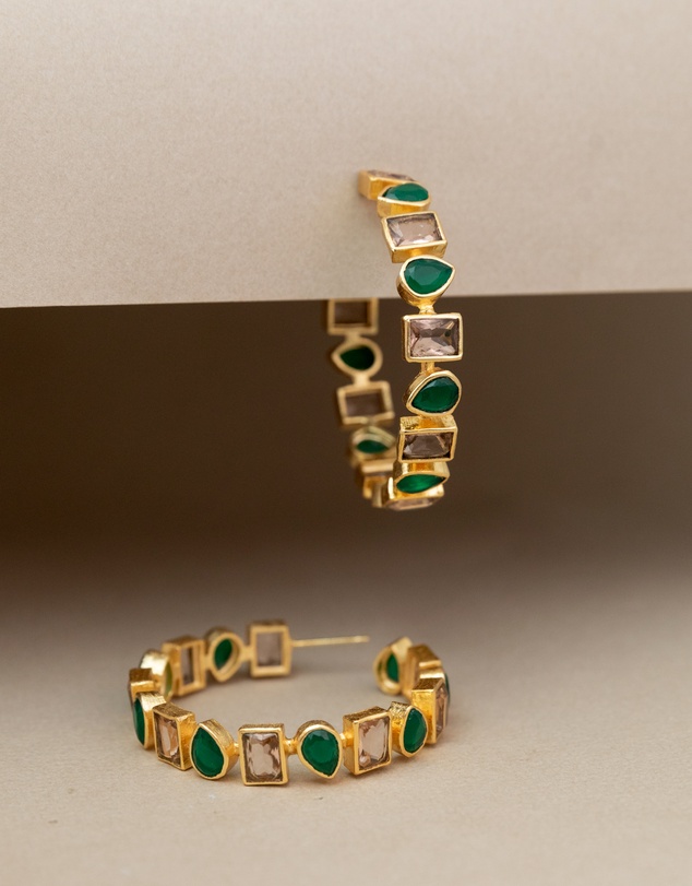 Meshca - Roundhouse Hoop Earrings