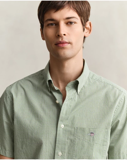 Gant - Classic Poplin Gingham Short Sleeve Shirt