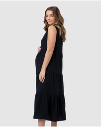 Ripe Maternity - Tracy Tiered Linen Dress