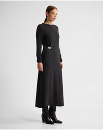 Oxford - Adelaide Knitted Dress With Brooch