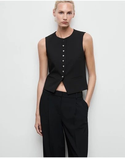 M.N.G - Suit Waistcoat With Buttons