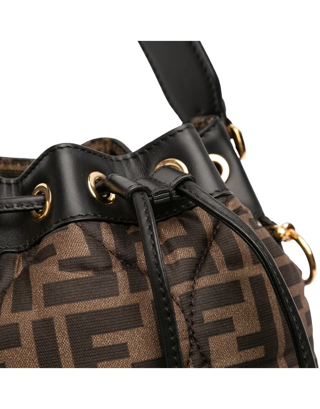 Pre-Loved by Azura Reborn - Pre-Loved Mini Quilted Silk FF 1974 Mon Tresor Bucket Bag