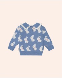 Huxbaby - Bunny Field Frill Collar Polo - Babies-Kids