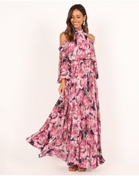 Petal & Pup - Hilary Pleated Maxi Dress - Pink Floral