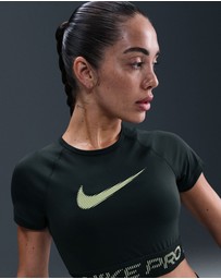 Nike - Pro Dri-FIT Short Sleeve Cropped Graphic Top