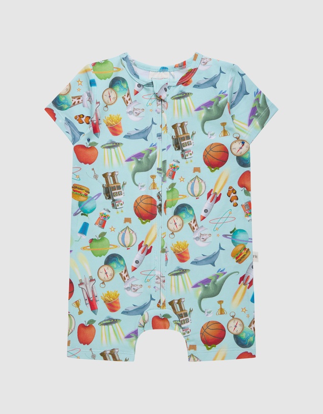 Fleur Harris - 'Heirloom Treasures' Timeless Shorty Coverall in Soft Aqua