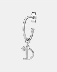 Karen Walker - D Initial Love Letter Hoop