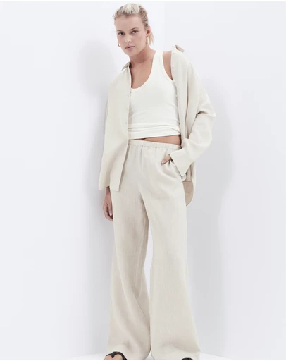 UNISON - Essential Linen Wide Leg Pant