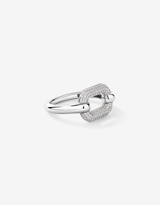 Michael Hill - Luxe Links Ring with Cubic Zirconia in Sterling Silver