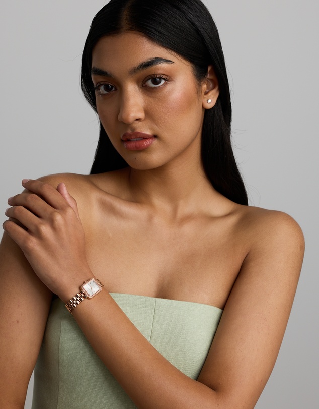 Michael Hill - Women's 0.20 Carat TW Diamond Bezel Watch in Gold Tone Stainless Steel