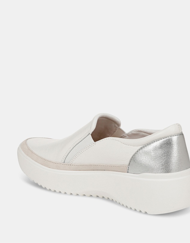 Vionic - Kearny Platform Slip-On Casual Sneaker - White Leather
