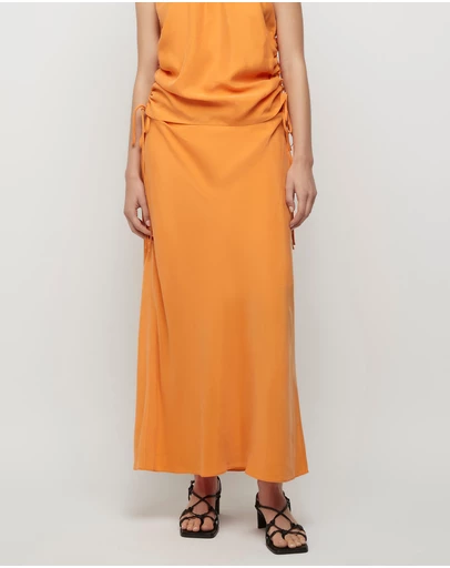 FRIEND of AUDREY - Andree Cupro Ruched Skirt