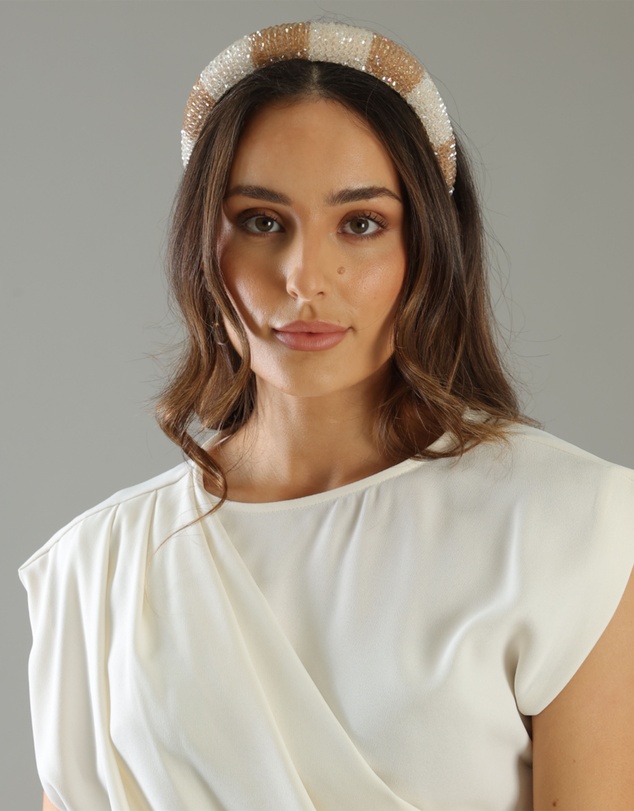 Morgan & Taylor - Ashleigh Headband in Beige