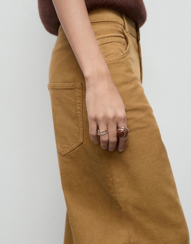 M.N.G - Wide-Leg Low-Rise Corduroy Jeans