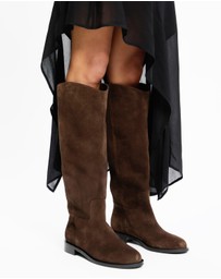 AERE - Knee High Suede Riding Boots