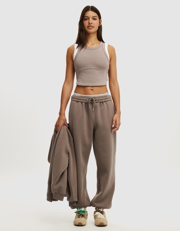 Cotton On Body Active - Active Rib Curved Hem Tank