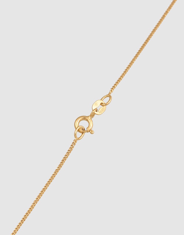 Elli Jewelry - Geo Circle Pendant Necklace in Gold-Plated 925 Silver