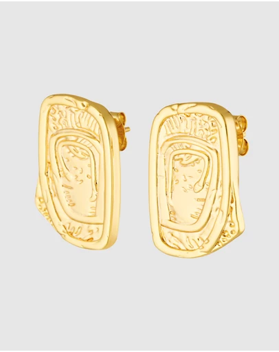 HOUSE OF SLANI - Textured Gold Keelie Earrings