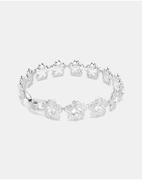 Swarovski - Ariana Grande X Swarovski Bracelet, Round Cut, Flower, White, Rhodium Plated