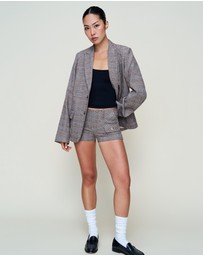Guizio - Patch Pocket Tartan Shorts