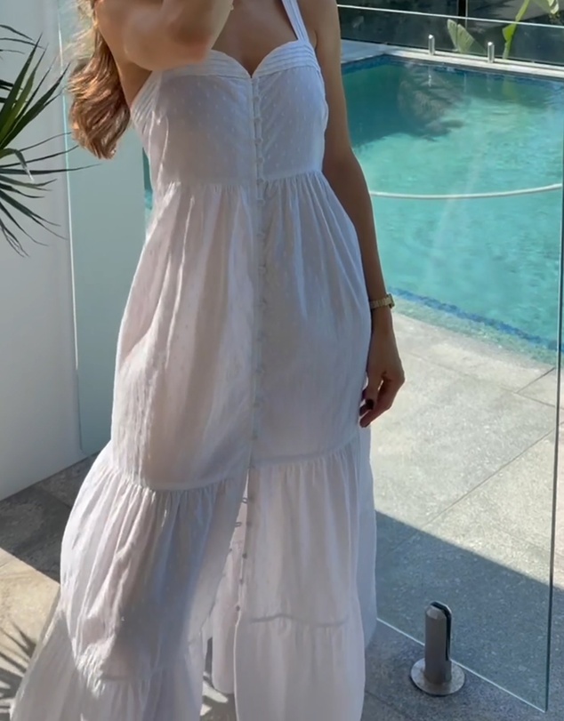 UNE PIECE - Sweetheart Neckline Cotton Maxi Dress