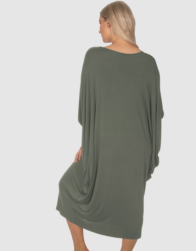 B Free Intimate Apparel - Bamboo V Neck Draped Dress