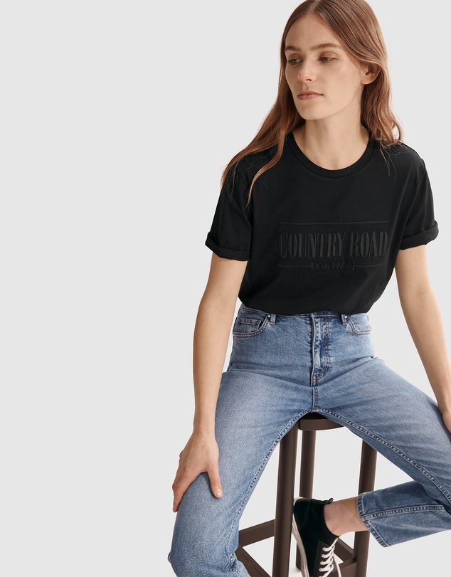 Country Road - Australian Cotton Heritage Embroidered T-shirt