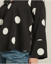 Atmos&Here Curvy - Nara Polka Dot Blouse