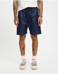 Surrounded By Ghosts - The Obsidian Coated Canvas Drawstring Shorts