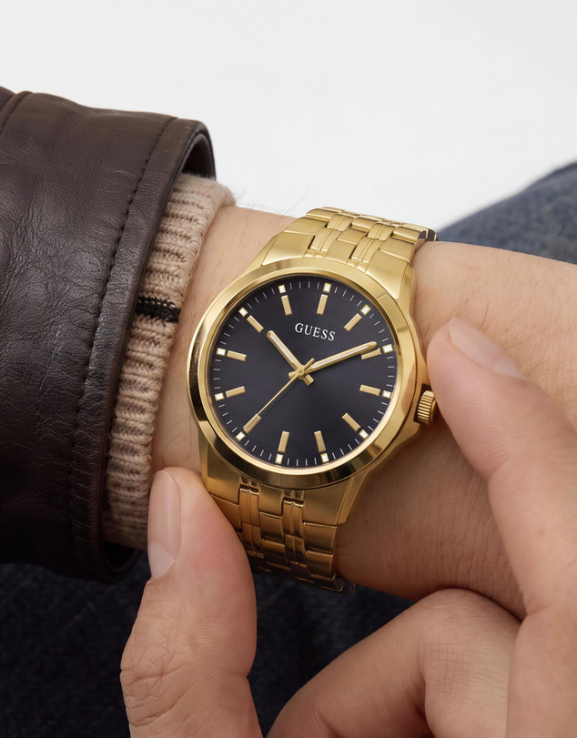 GUESS - GUESS Mens Gold-Tone Analogue Watch