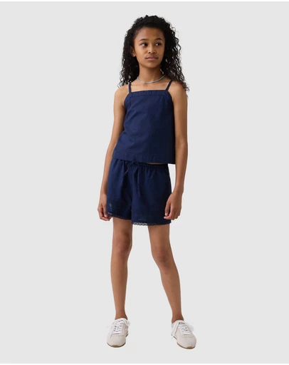 GAP - Linen PO Lace Shorts - Teens