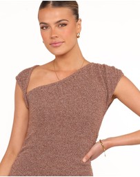 Petal & Pup - Talisa Midi Dress - Brown Marle
