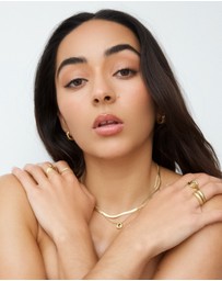 HOUSE OF SLANI - Flat Herringbone Snake Chain Necklace