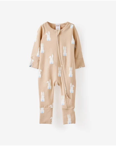 Cotton On Kids - Growie Long Sleeve Zip Romper