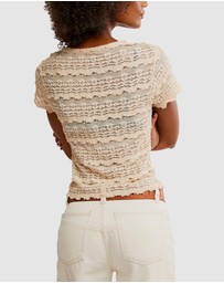 Free People - Angelina Lace Tee