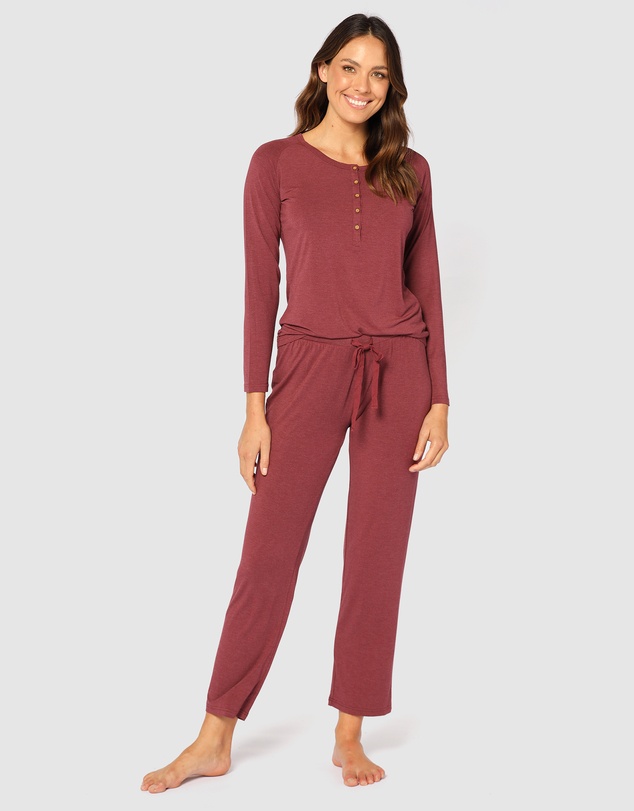 Bamboo Body - Long Sleeve Henley Top