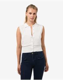 Forcast - Collins Collar Knit Top